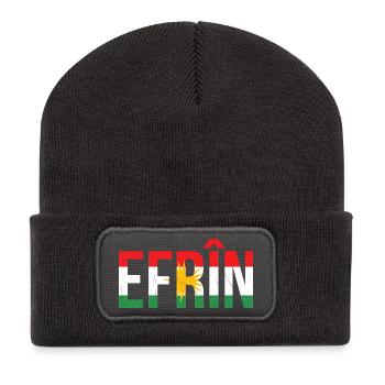Kurdistan Kurden Friedenssymbol mit Nationalflagge - Recycelte Patch Beanie - Dunkelgrau - Vorne