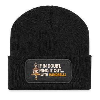 Choir Music Instrument Handbell Choir - Recycled Patch Beanie - black - Front