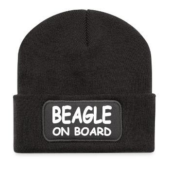 Beagle - Recycelte Patch Beanie - Dunkelgrau - Vorne