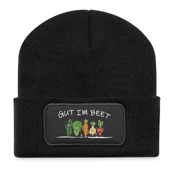 Good in the Bed – Funny Saying for Vegetable Gardeners - Recycled Patch Beanie - black - Front