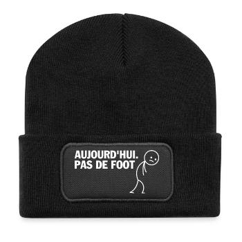 Today No Football - Recycled Patch Beanie - black - Front