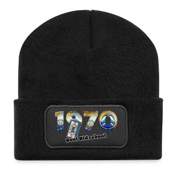 Vintage rétro des années 1970 – Cassette – Cool Olds - Beanie recyclé à patch - noir - Devant