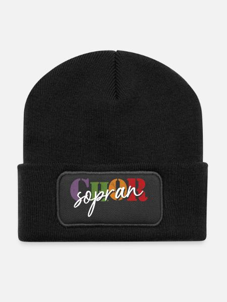 Chor Sopran - Recycelte Patch Beanie - Schwarz