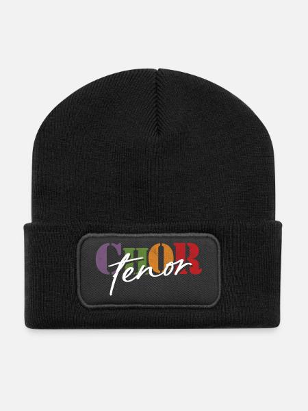 Chor Tenor - Recycelte Patch Beanie - Schwarz