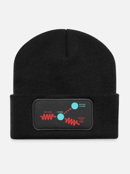 Quantenphysik Quantenmechanik Quantensprung - Recycelte Patch Beanie - Schwarz