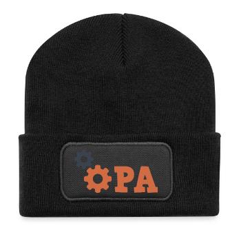 Grandpa Gear Repair - Mécanicien Réparation Voiture - Beanie recyclé à patch - noir - Devant
