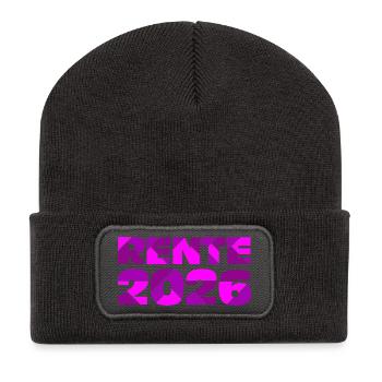 Rente 2026 , Abschied Rente - Recycelte Patch Beanie - Dunkelgrau - Vorne