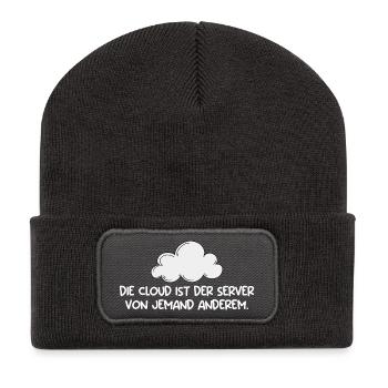 Technical Support THE CLOUD IS THE SERVER - Recycled Patch Beanie - dark grey - Front