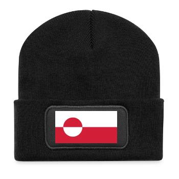 Make America Go Away – Drapeau du Groenland - Beanie recyclé à patch - noir - Devant