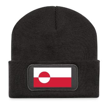 Make America Go Away – Drapeau du Groenland - Beanie recyclé à patch - charbon - Devant