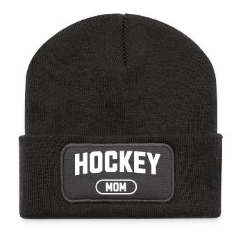 Hockey Mom - Recycled Patch Beanie - dark grey - Front