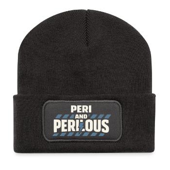 Perimenopause Humor Perimenopause - Recycelte Patch Beanie - Dunkelgrau - Vorne