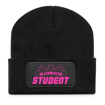Very best student - Recycled Patch Beanie - black - Front