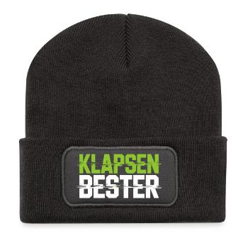 Meilleure phrase folle du bureau - Beanie recyclé à patch - charbon - Devant