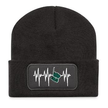 Heartbeat Firecracker Pyro New Year's Eve Fireworks - Recycled Patch Beanie - dark grey - Front