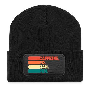 Pflege Krankenschwester Krankenhaus Geschenk - Recycelte Patch Beanie - Schwarz - Vorne