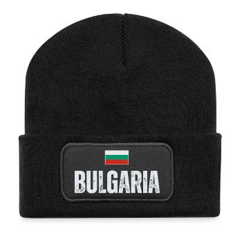 Bulgarische Flagge, bulgarischer Patriot - Recycelte Patch Beanie - Schwarz - Vorne