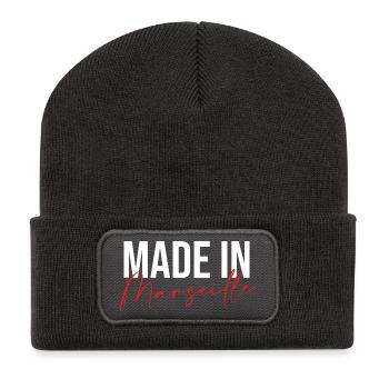 Made in Marseille - Recycled Patch Beanie - dark grey - Front