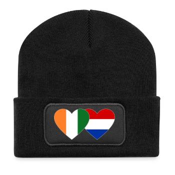 Drapeau de la Côte d’Ivoire des Pays-Bas - Beanie recyclé à patch - noir - Devant