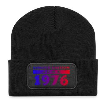 50. Geburtstag Limited Edition 06/1976 - Recycelte Patch Beanie - Schwarz - Vorne