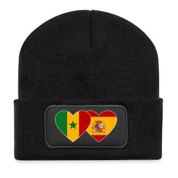 Heartlove Senegal and Spain Merger - Recycled Patch Beanie - black - Front