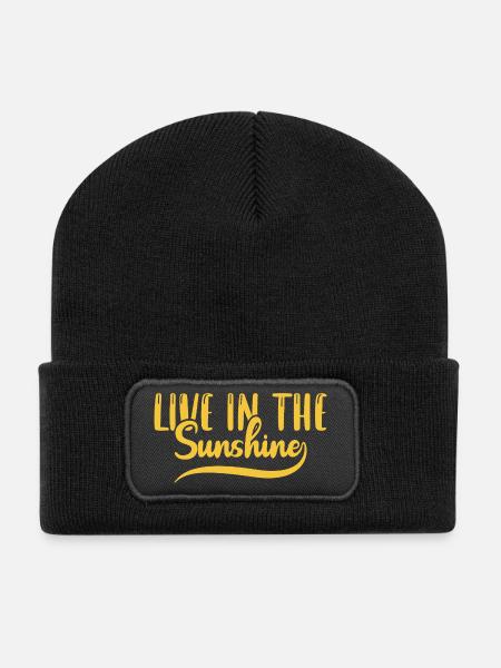Live in the sunshine - Recycled Patch Beanie - black