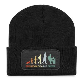 Baby zum Busfahrer Evolution - Recycelte Patch Beanie - Schwarz - Vorne