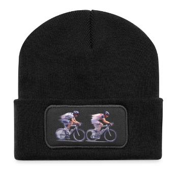 Double course Sprint Cyclisme - Beanie recyclé à patch - noir - Devant