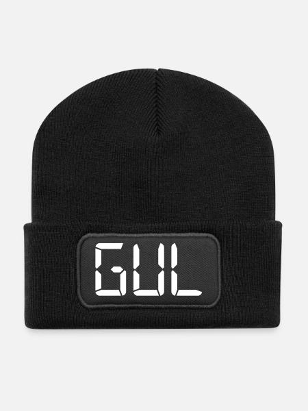 Yellow - LCD - Recycled Patch Beanie - black