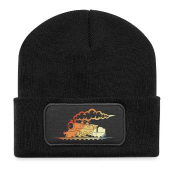 Aspect rétro ferroviaire - Beanie recyclé à patch - noir - Devant