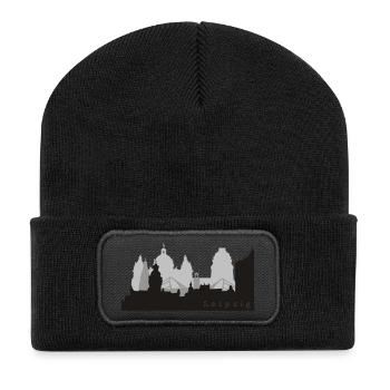 Leipzig Skyline - Recycelte Patch Beanie - Schwarz - Vorne