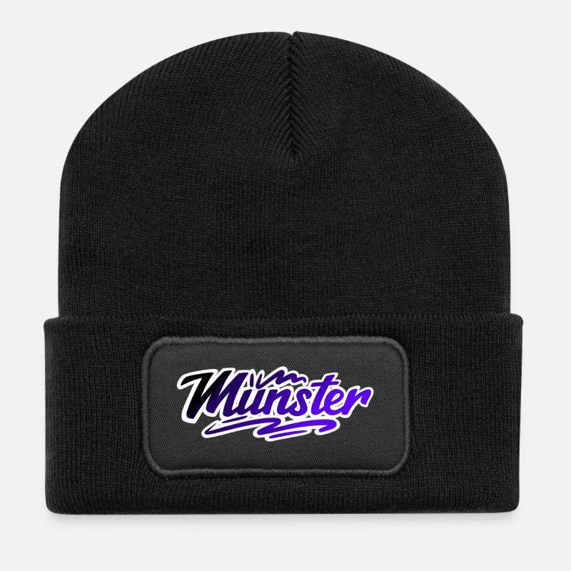 Münster - Recycelte Patch Beanie - Schwarz