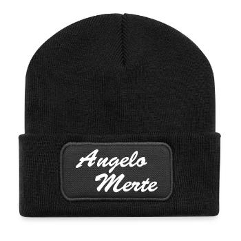Original Angelo Merte - Recycelte Patch Beanie - Schwarz - Vorne