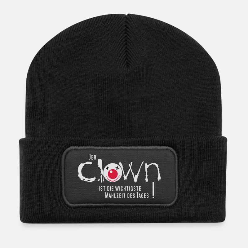Clown gefrühstückt - Recycelte Patch Beanie - Schwarz