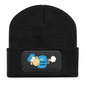 Schaaf wars nicht - Recycelte Patch Beanie - Schwarz - Vorne