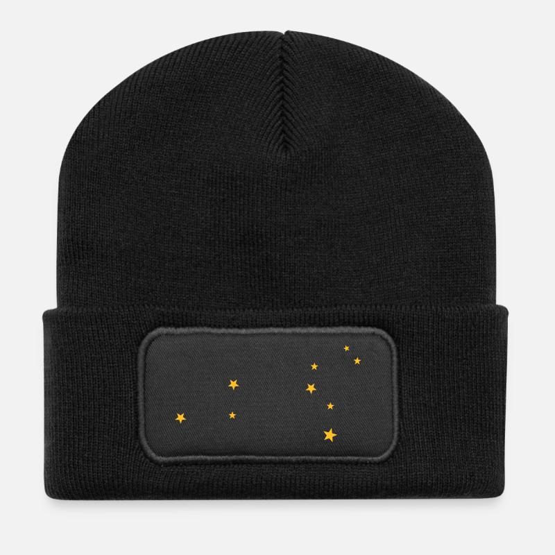 Signe astrologique Lion - Beanie recyclé à patch - noir