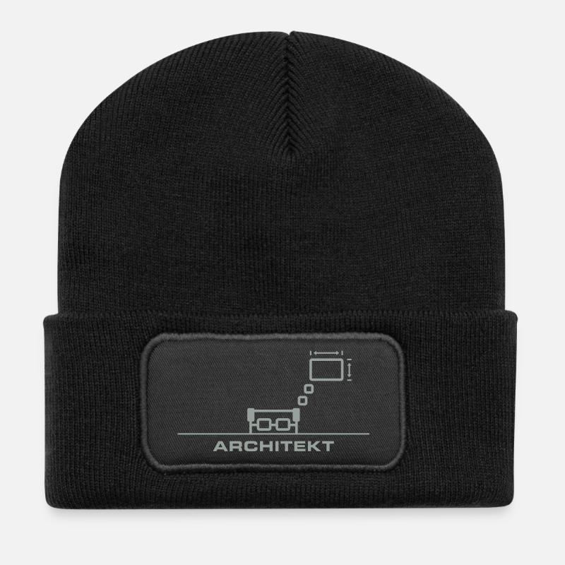 Architecte - Beanie recyclé à patch - noir