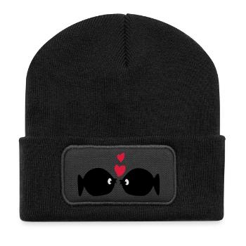 fishes_in_love - Recycled Patch Beanie - black - Front
