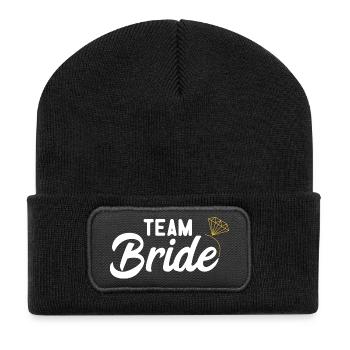 Team Bride Bride I JGA Partie De Poule - Beanie recyclé à patch - noir - Devant