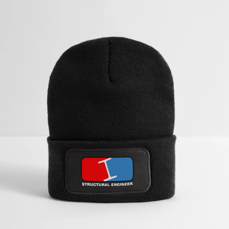 Structural Engineer League White Text Recycled Patch Beanie