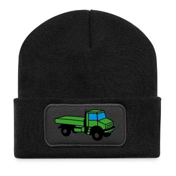 Unimog - Recycelte Patch Beanie - Schwarz - Vorne