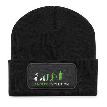 Angler Evolution - Pêche, pêcheur - Beanie recyclé à patch - noir - Devant