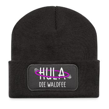 Hula die Waldfee - Für Coole Hula Girls - Recycelte Patch Beanie - Dunkelgrau - Vorne