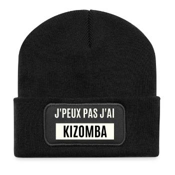 I can't I have Kizomba - Recycled Patch Beanie - black - Front
