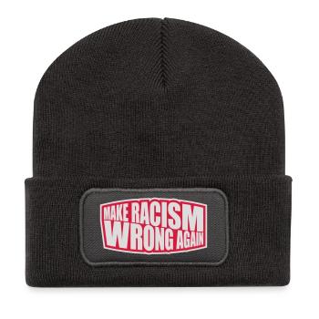 make racism wrong again - Recycelte Patch Beanie - Dunkelgrau - Vorne