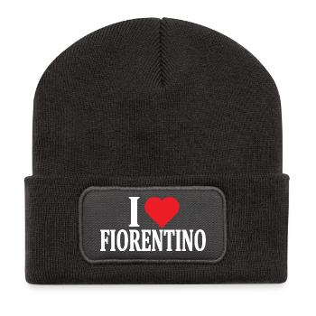 t-shirt I love Fiorentino t-shirt gift idea - Recycled Patch Beanie - dark grey - Front