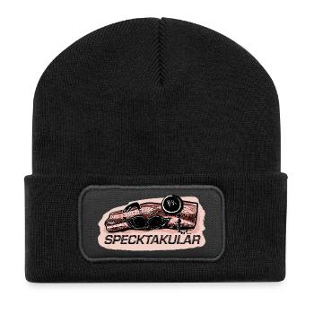 Spektakulär - Recycelte Patch Beanie - Schwarz - Vorne