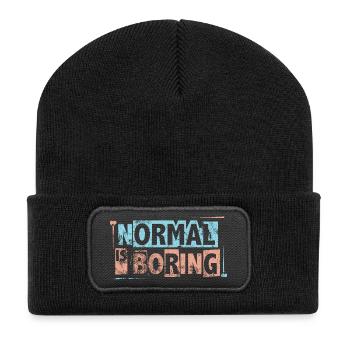 Normal is Boring - Pièces de puzzle de sensibilisation à l’autisme - Beanie recyclé à patch - noir - Devant