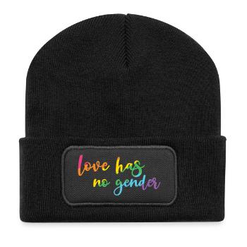 Mois de la fierté - L’amour n’a pas de genre - Beanie recyclé à patch - noir - Devant
