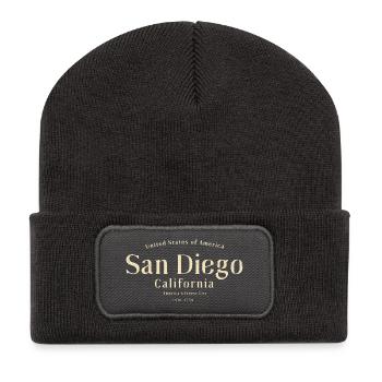 San Diego Schriftkunst - Recycelte Patch Beanie - Dunkelgrau - Vorne